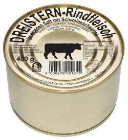 Dreistern Rindfleisch im eigenen Saft