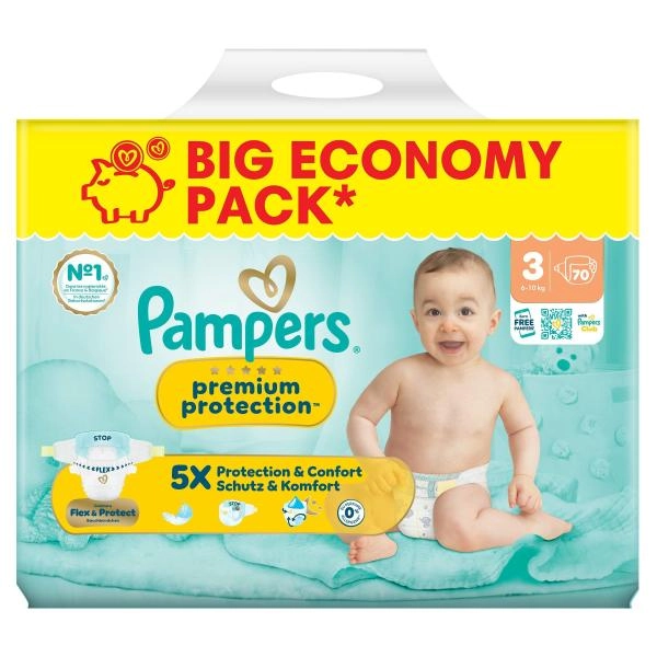 Pampers Premium Protection Windeln Gr. 3, 6kg-10kg
