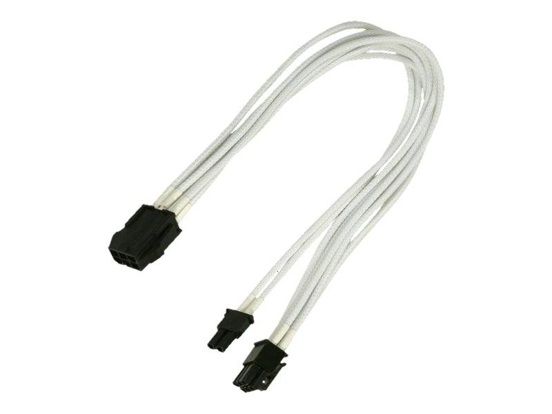 6-Pin > 6+2-Pin PCI-E Single (0,3m) weiß