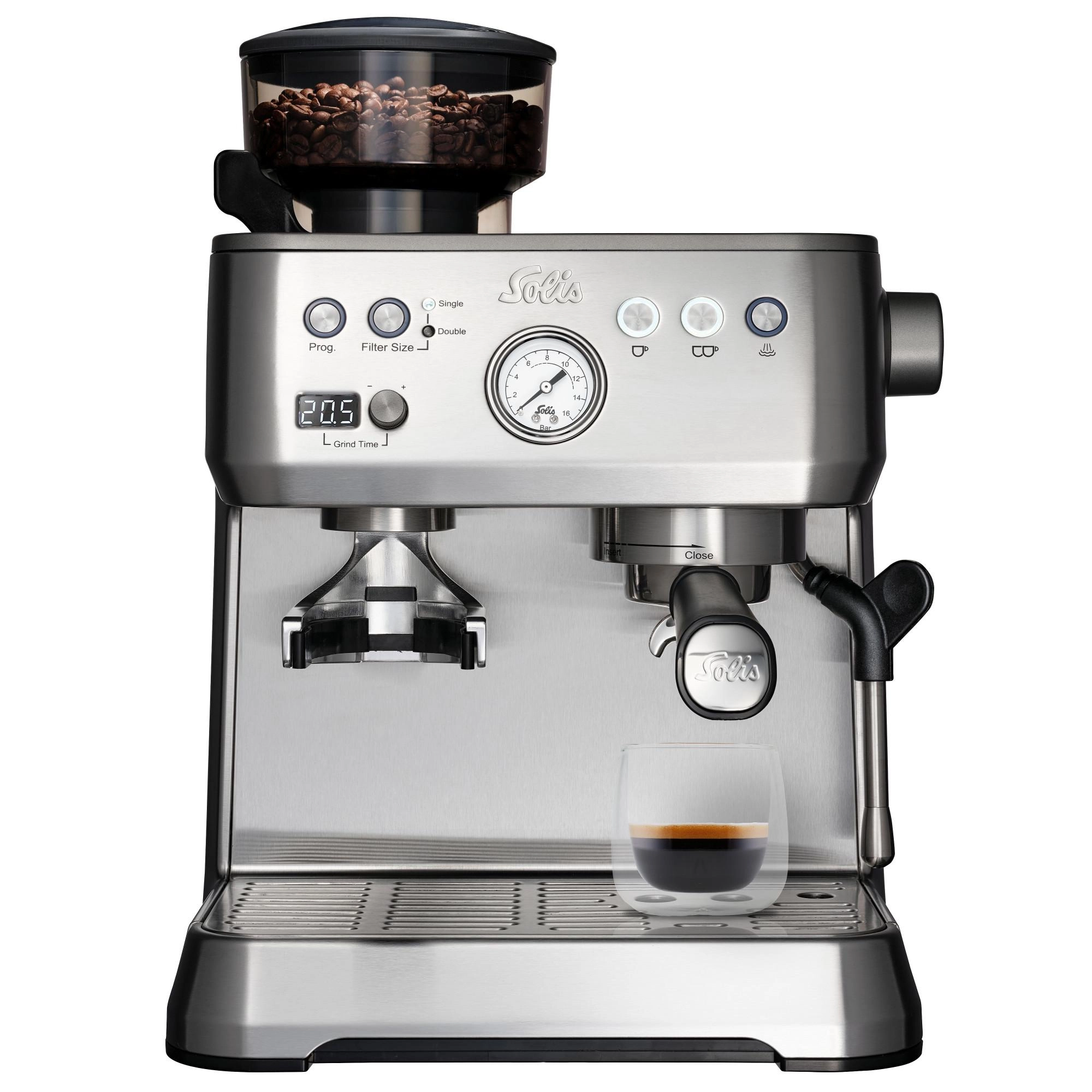Grind & infuse Perfetta Typ 1019 Siebträgermaschine edelstahl, 16 bar, 2,6 l