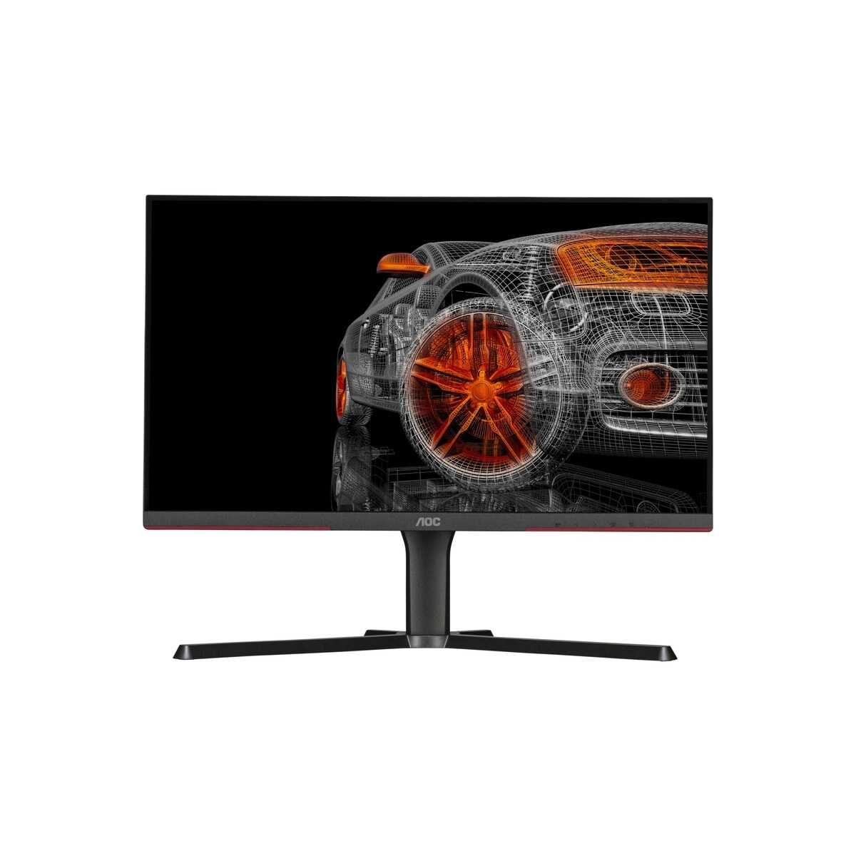 25G3ZM/BK 62 cm (25") Gaming Monitor schwarz/rot, Widescreen Full HD (1920x1080), 0,5 ms Reaktionszeit