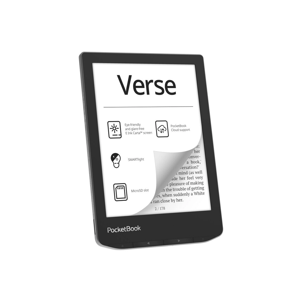 Verse E-Book Reader mist grey