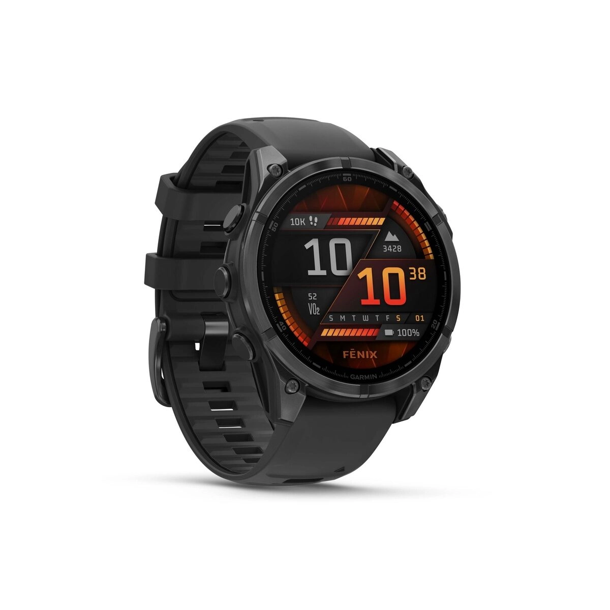 fenix 8 (47mm) Smartwatch mit QuickFit-Silikon-Armband (22mm) schwarz/schiefergrau