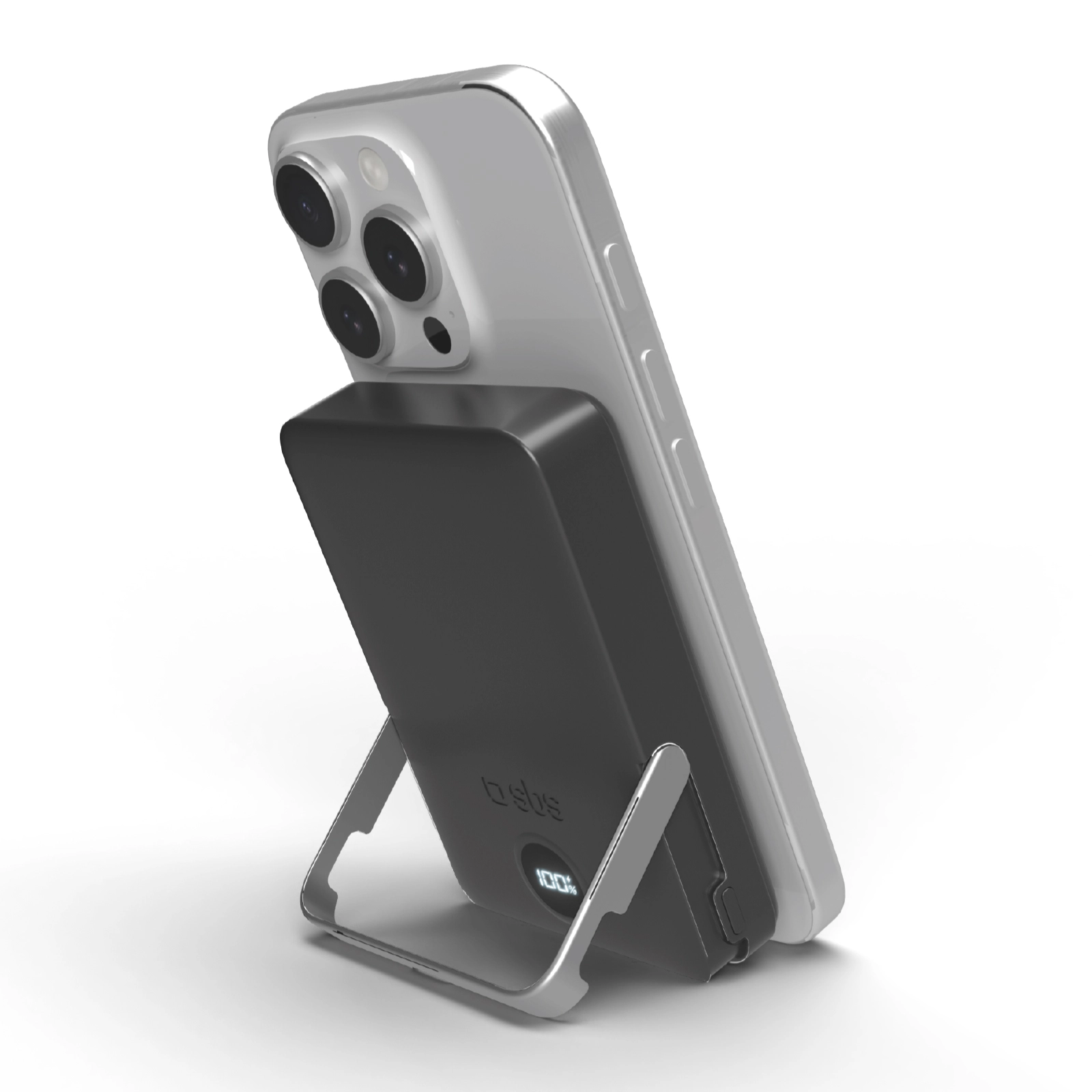 Powerbank (10.000mAh) mit Standfunktion schwarz