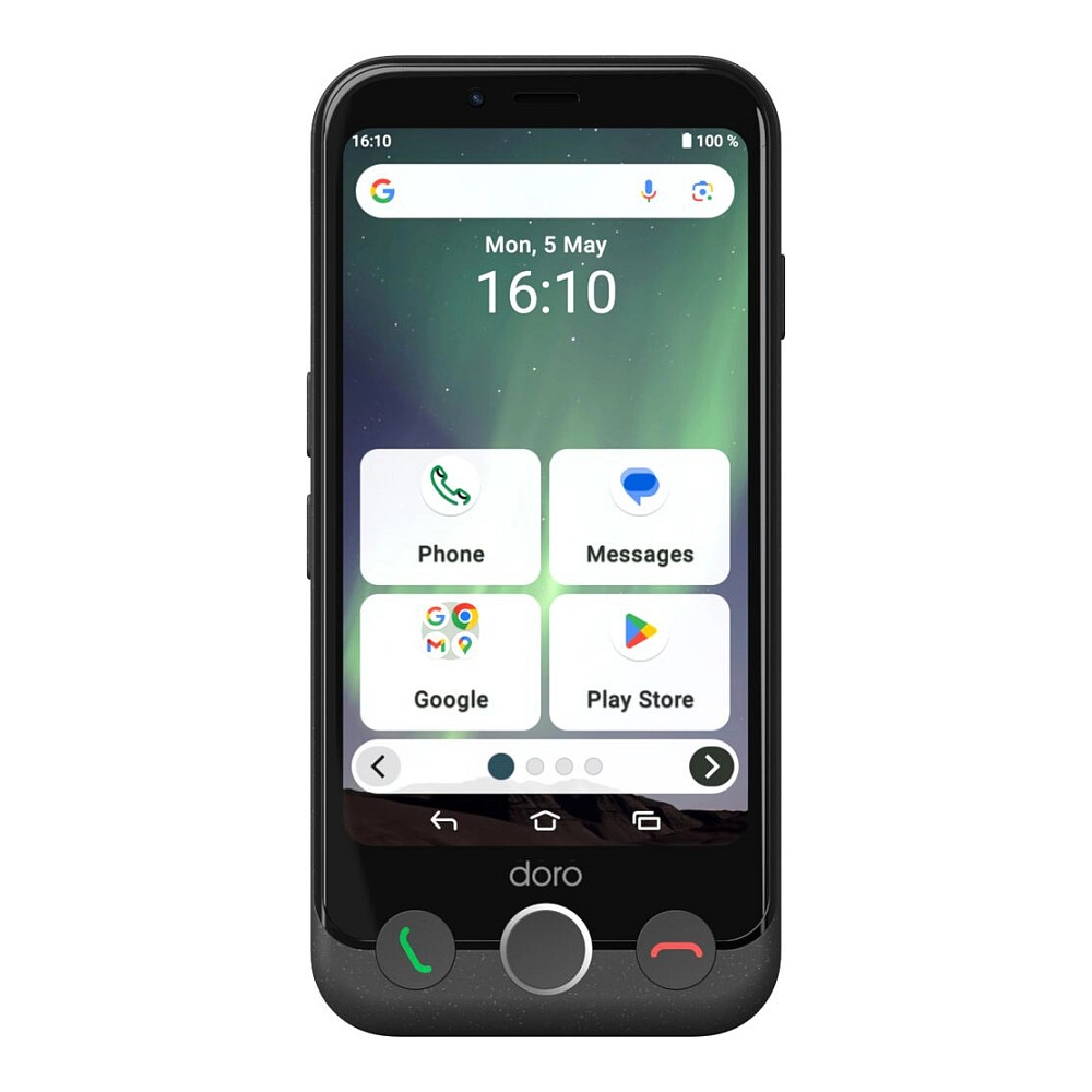 Aurora A10 Smartphone graphit, 64 GB Speicher, 4 GB RAM, 13 MP Kamera, 4,5 Zoll Display, 27,58 Std. Akku, LTE, Android