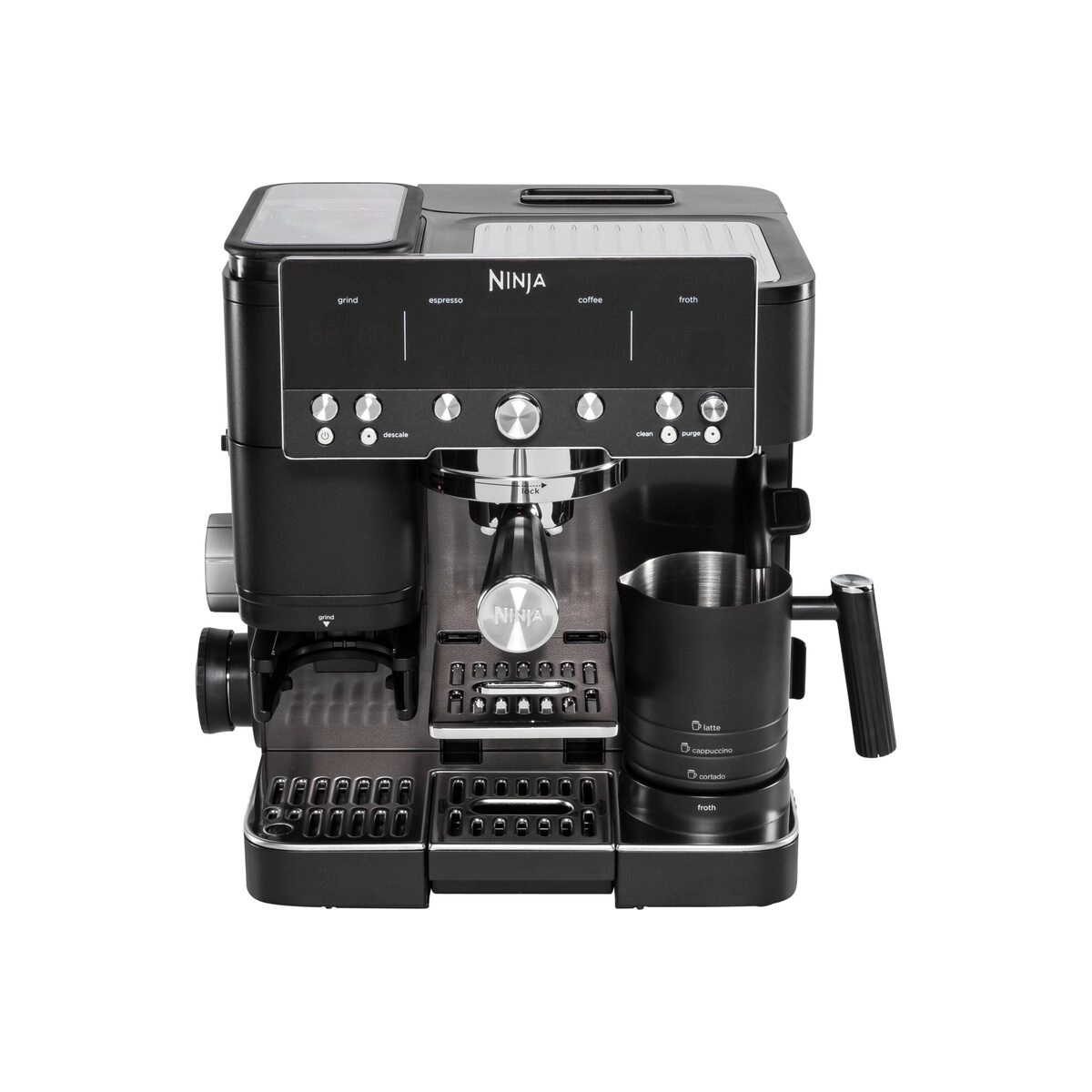 ES601EUBK Siebträgermaschine schwarz, Milchbehälter, 2 l