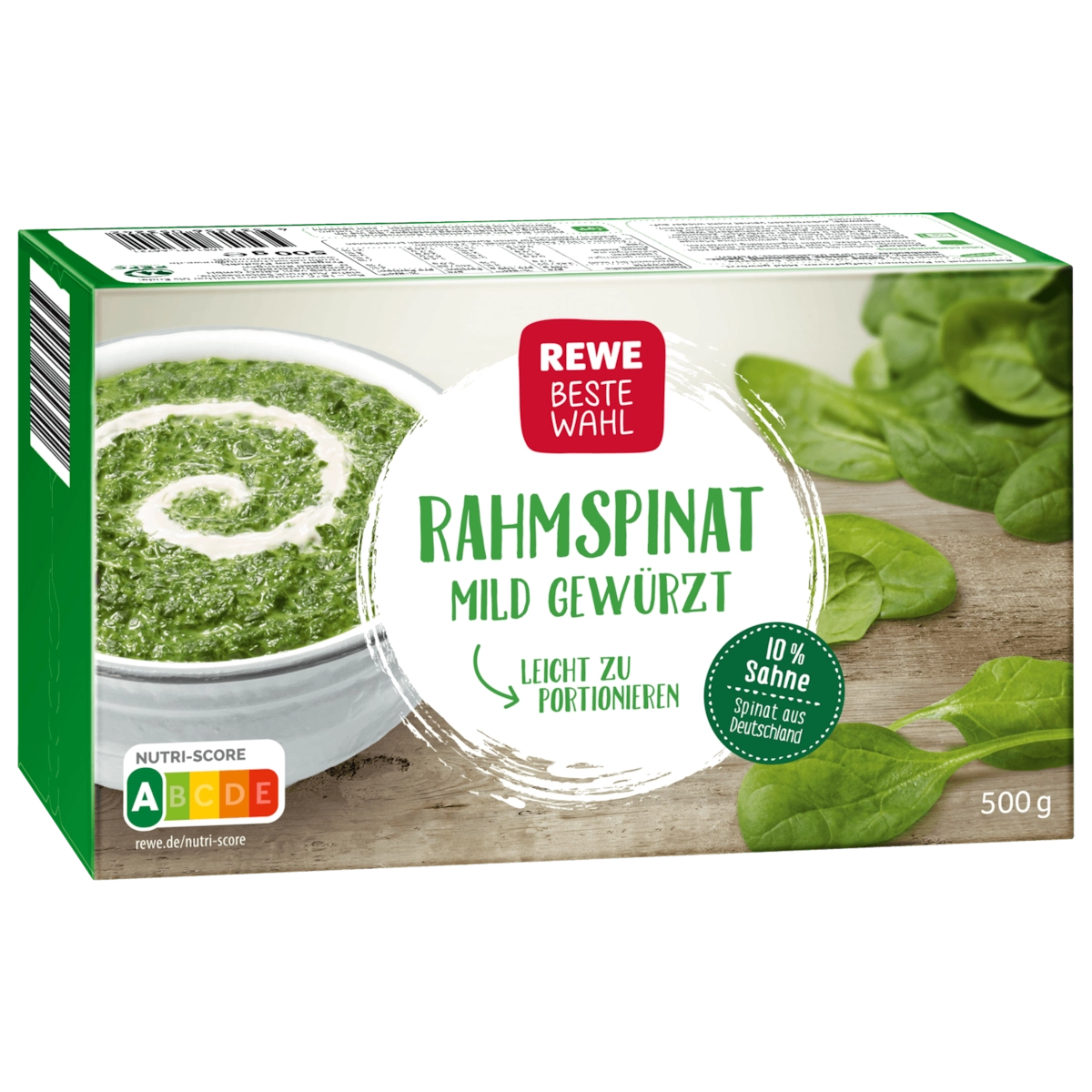 REWE Beste Wahl Rahmspinat mild gewürzt 500g
