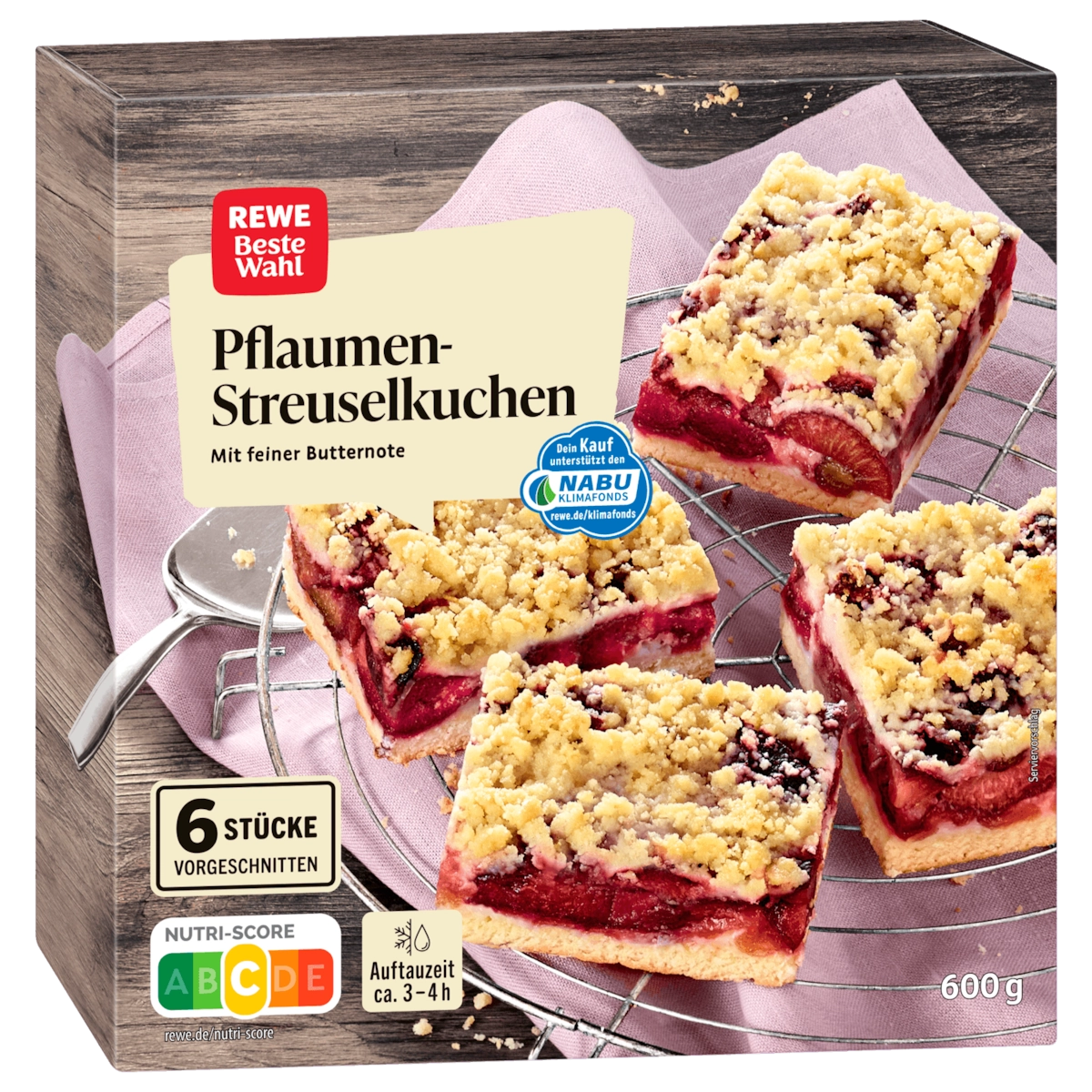 REWE Beste Wahl Pflaumen-Streuselkuchen 600g
