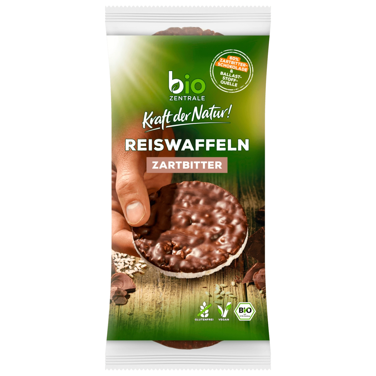 Biozentrale Bio Reiswaffeln Zartbitterschokolade 100g