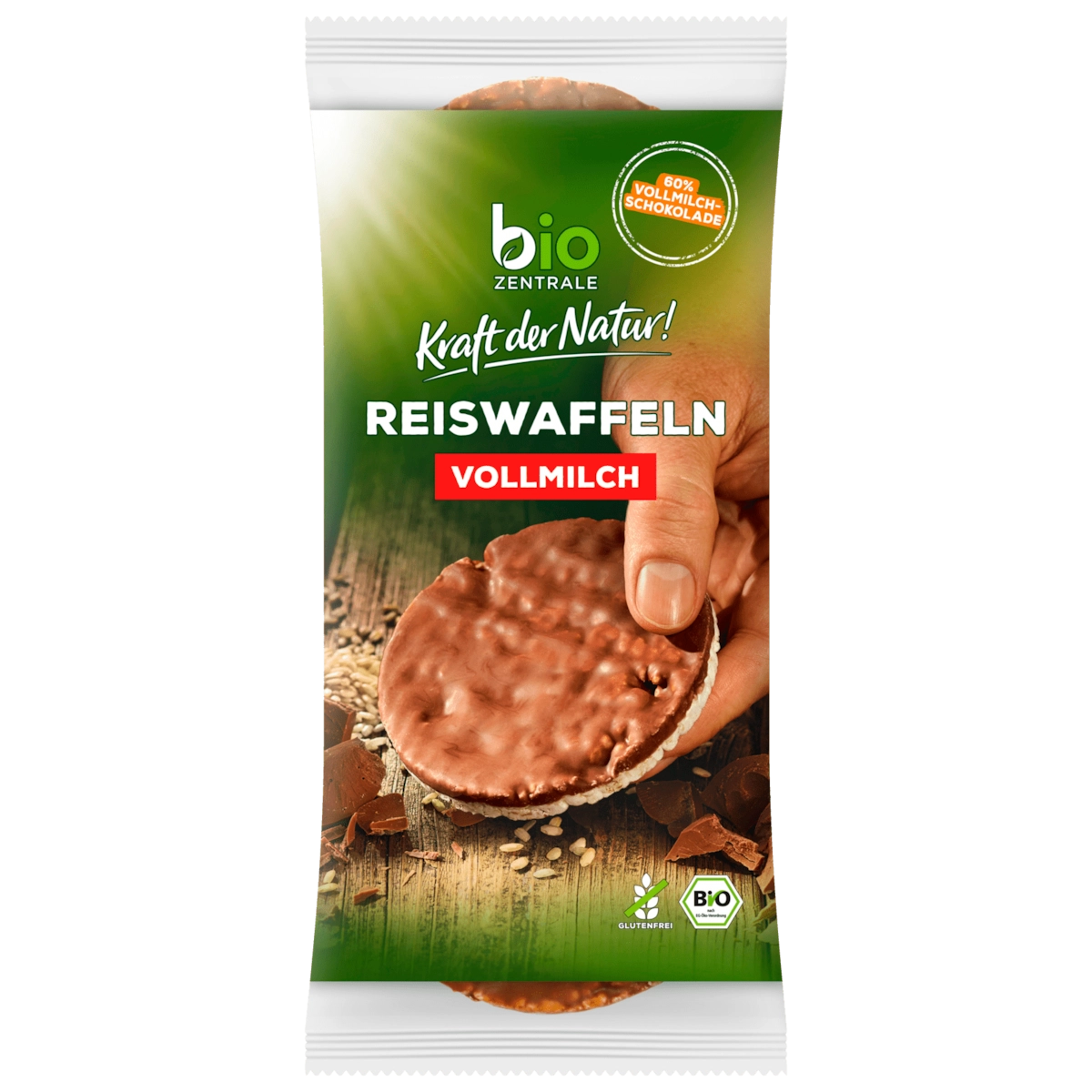 Biozentrale Bio Reiswaffeln Vollmilchschokolade 100g