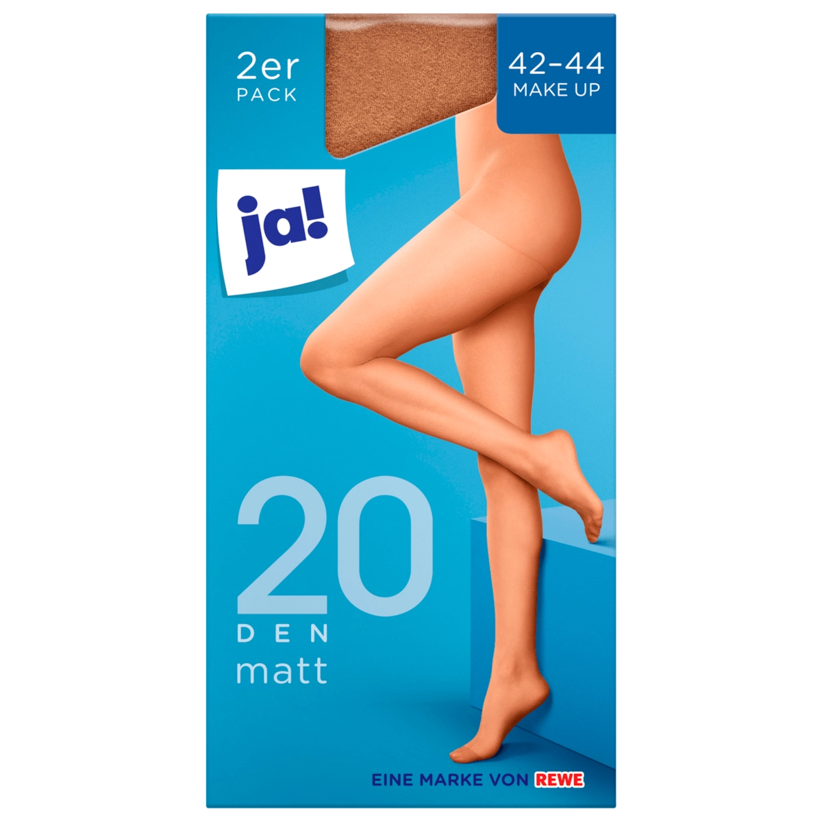 ja! Feinstrumpfhosen 20 DEN Gr. 42-44 Make Up matt 2 Stück