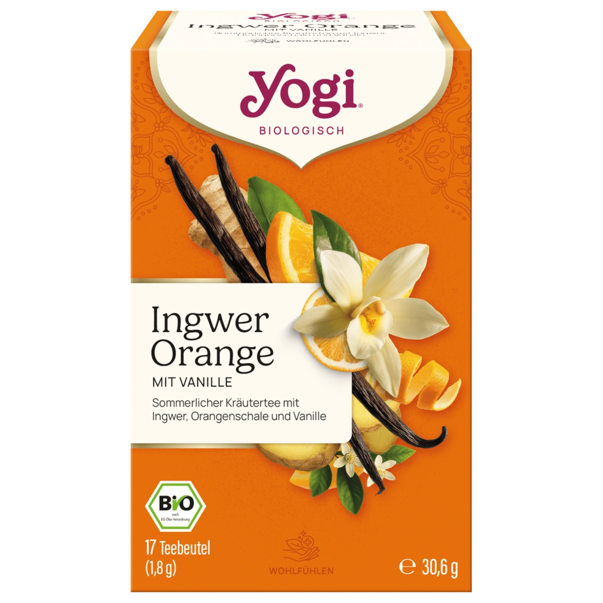 Yogi Tea Bio Tee Ingwer Orange mit Vanille 30,6g 17 Beutel