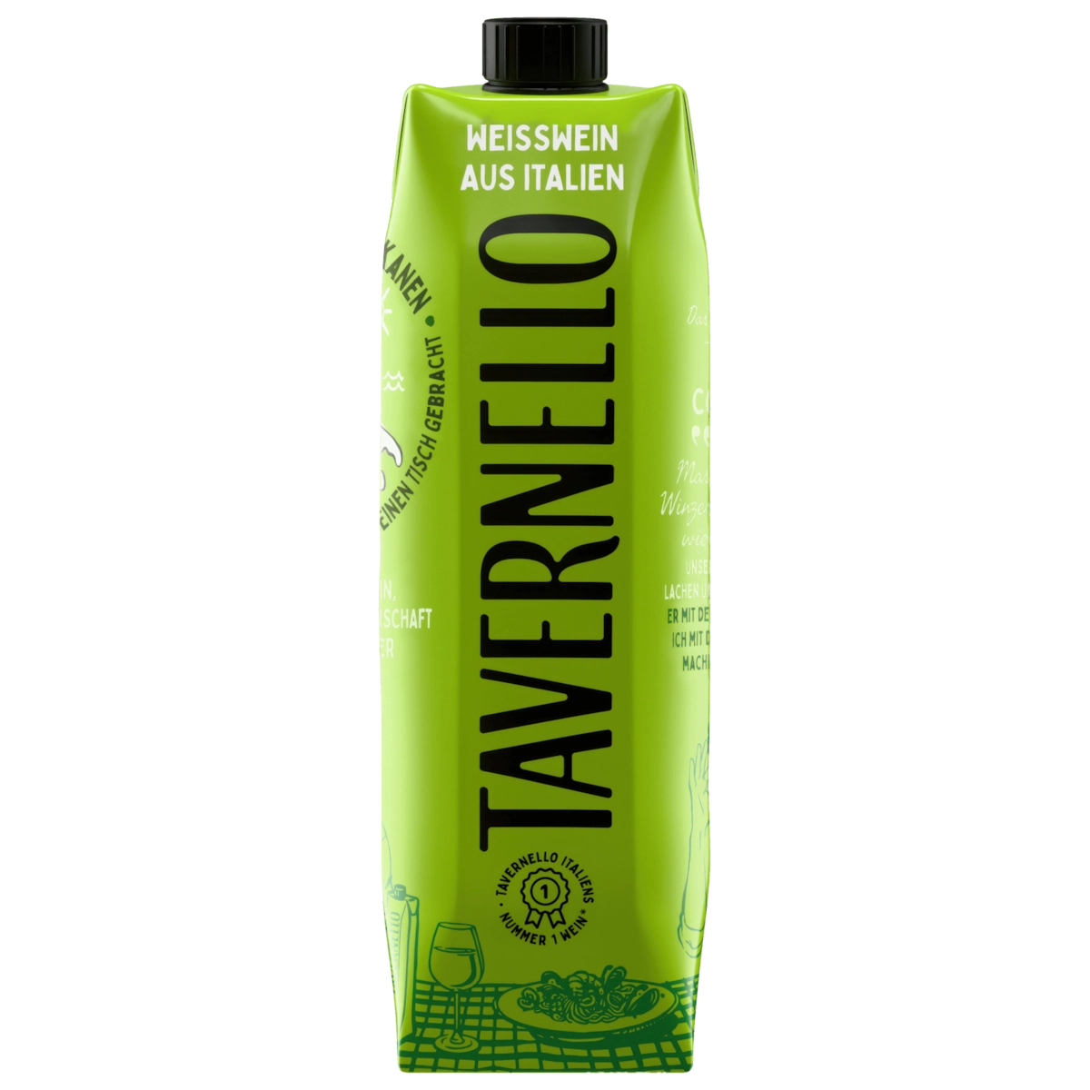 Tavernello Weißwein Tafelwein trocken 1l