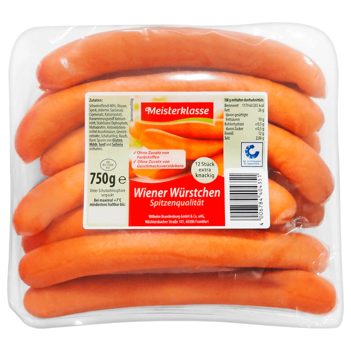Meisterklasse Wiener Würstchen 750g