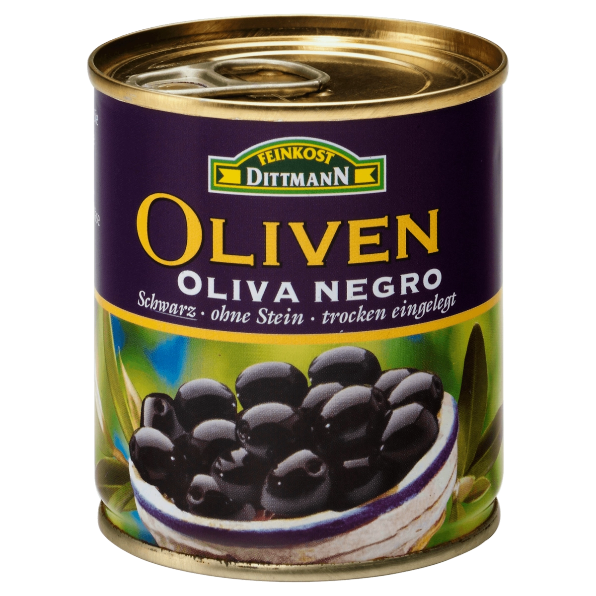 Feinkost Dittmann Oliven schwarz trocken eingelegt 85g