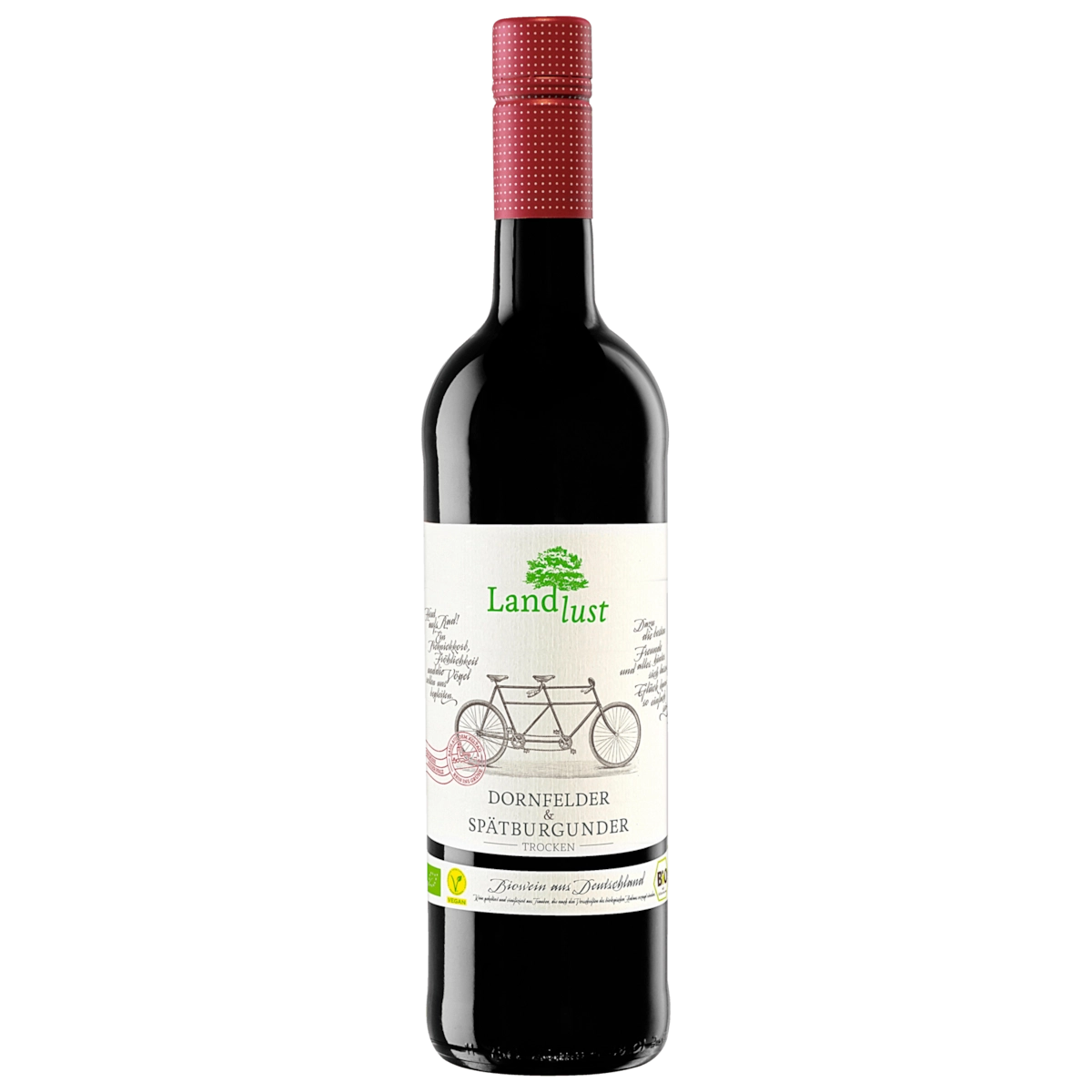Landlust Bio Rotwein Dornfelder Spätburgunder QbA trocken 0,75l