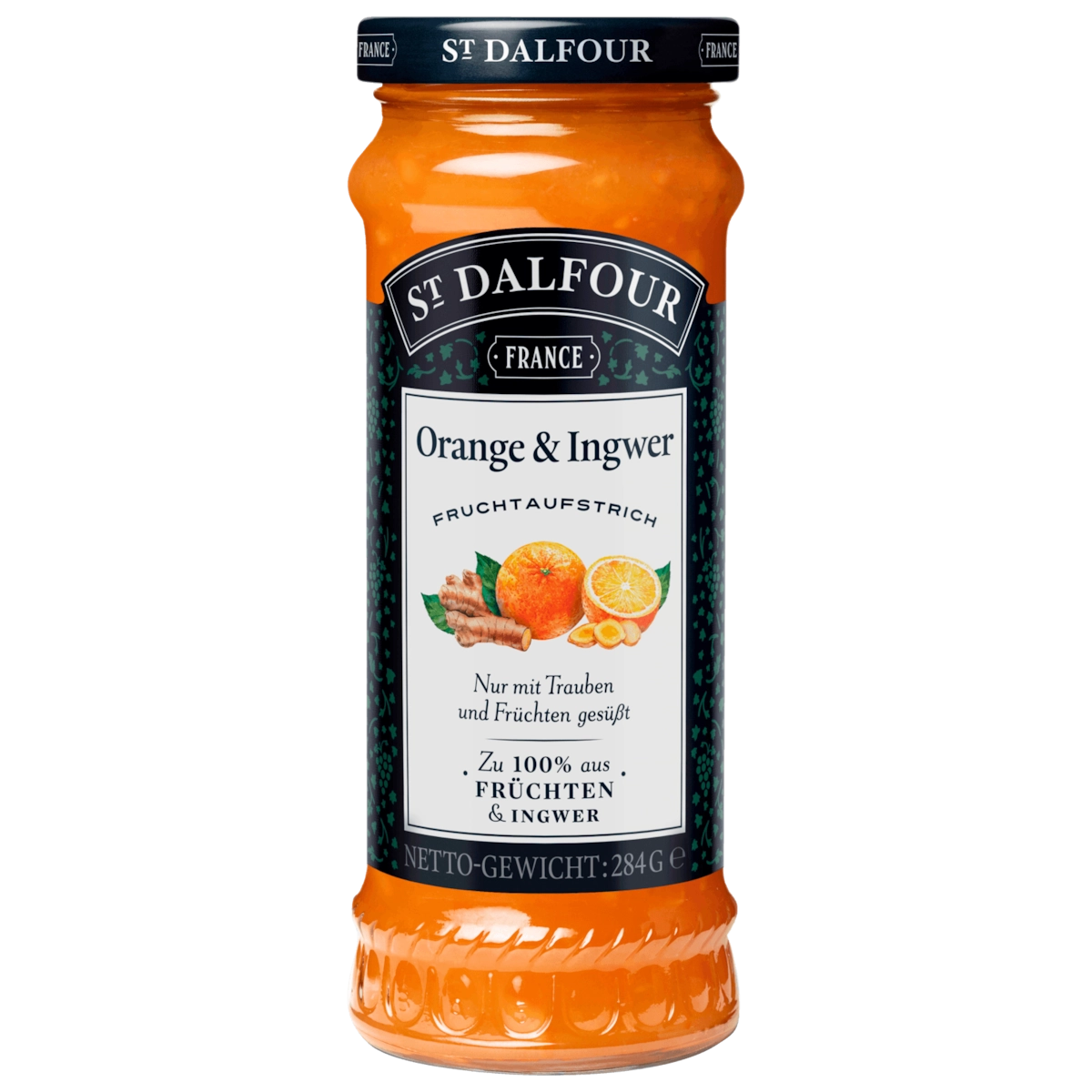 St. Dalfour Fruchtaufstrich Ingwer & Orange 284g