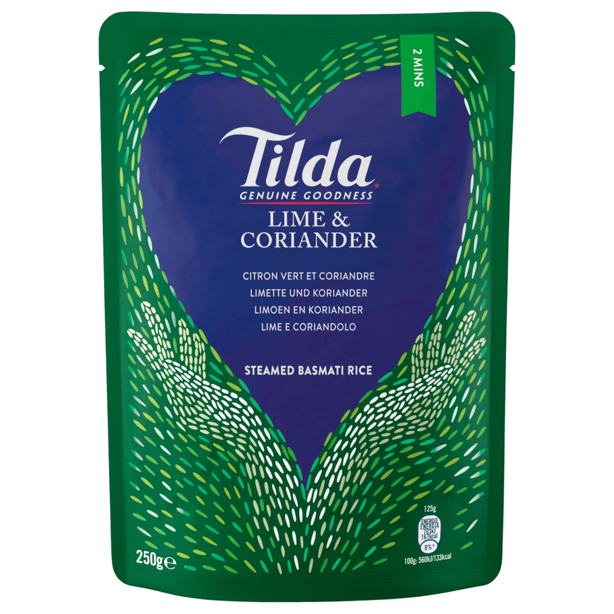 Tilda Basmatireis gedämpft Limette und Koriander 250g
