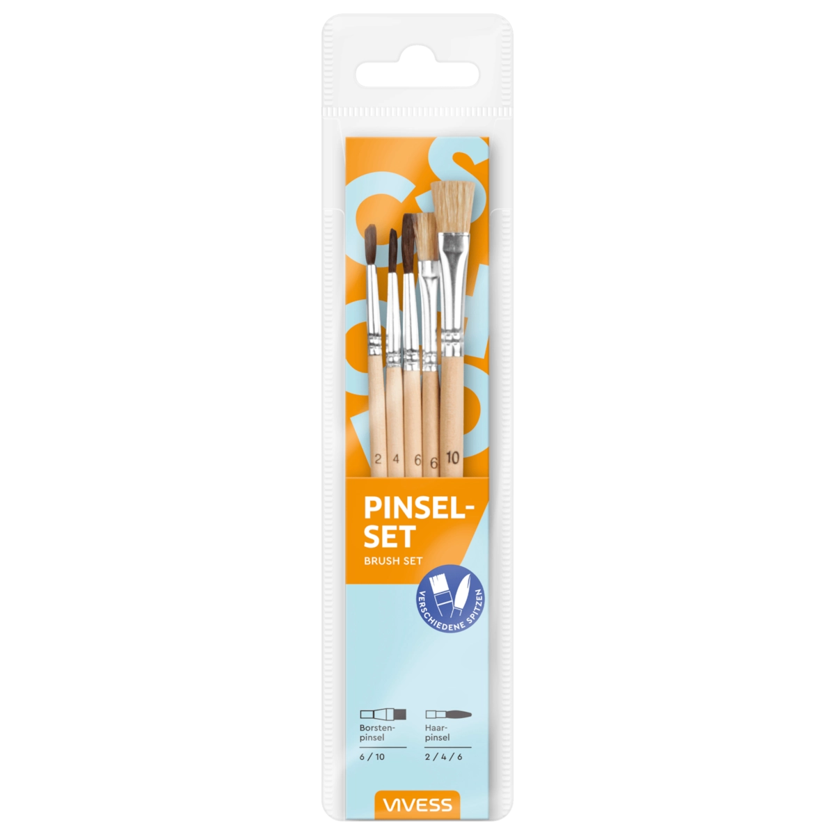 Vivess Pinsel Set 5 teilig