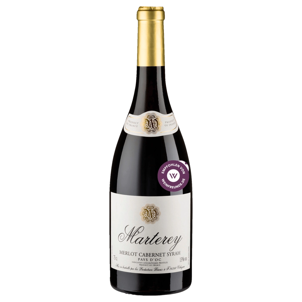 Marterey Rotwein Merlot Cabernet Syrah Pays D'OC halbtrocken 0,75l