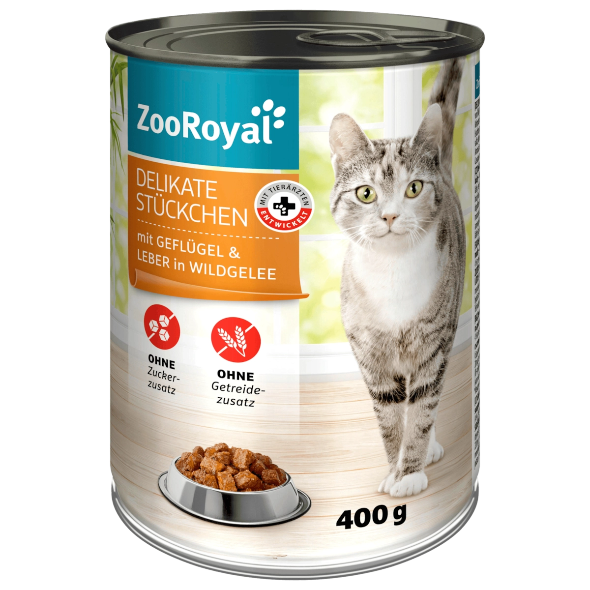 ZooRoyal Delikate Stückchen mit Geflügel und Leber in Wildgelee 400g