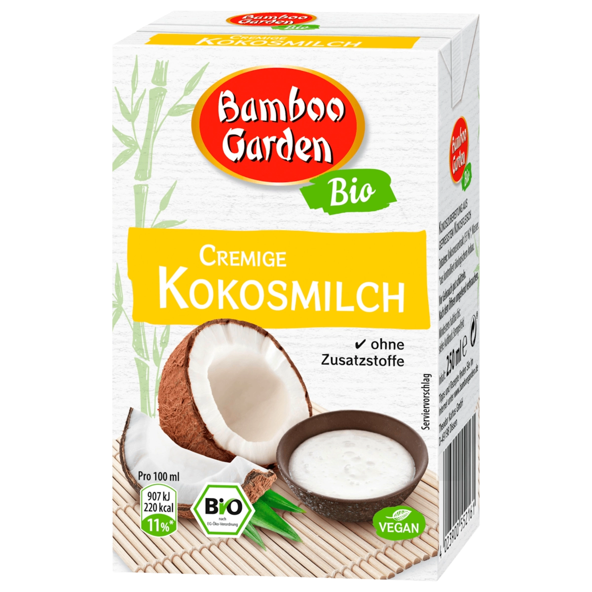 Bamboo Garden Bio Kokosmilch 250ml