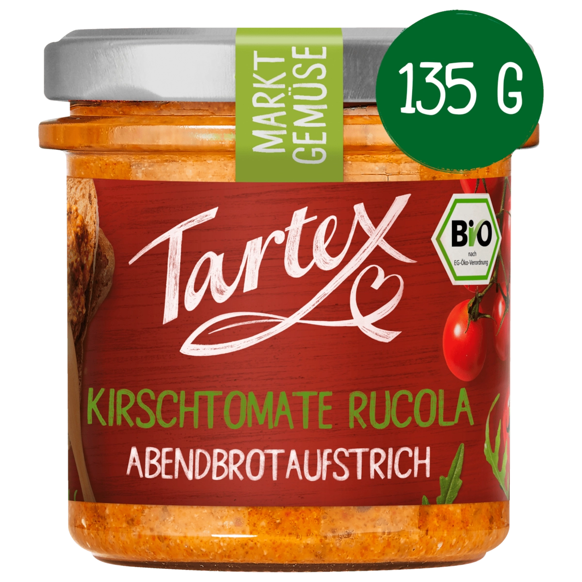 Tartex Bio Brotaufstrich Kirschtomate Rucola 135g