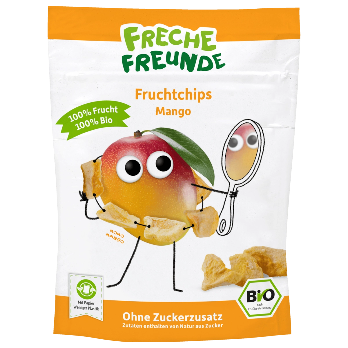 Freche Freunde Bio Mango Fruchtchips, gefriergetrocknete Früchte 14g