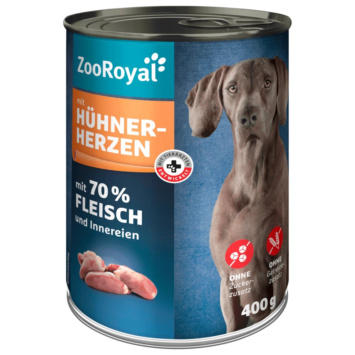 ZooRoyal mit Hühnerherzen 400g