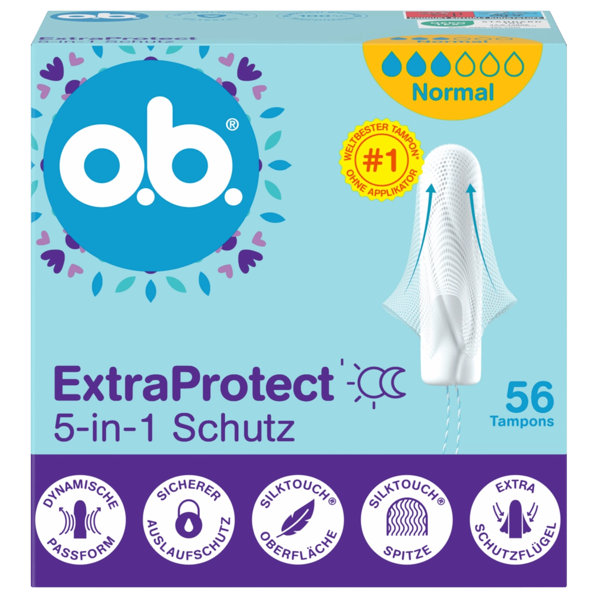 o.b. Tampons Flexia Tag+Nacht Normal 56 Stück