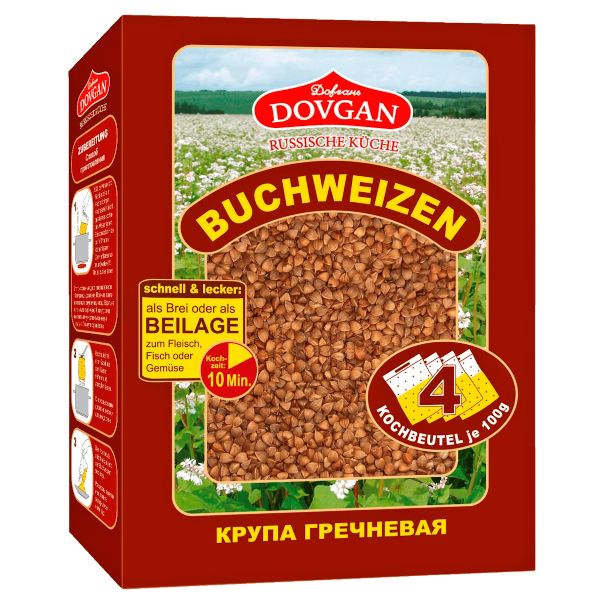 Dovgan Buchweizen im Kochbeutel 4x100g