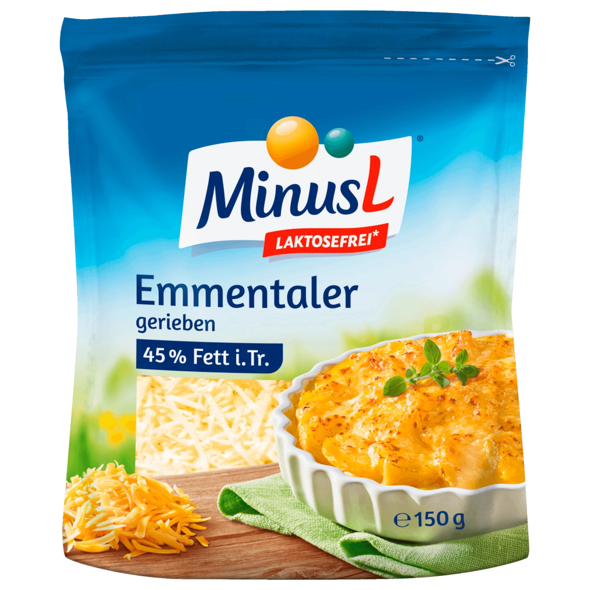 MinusL Emmentaler gerieben 150g