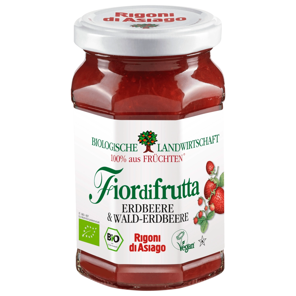 Rigoni di Asiago Bio Fiordifrutta Erdbeere & Wald-Erdbeere 250g