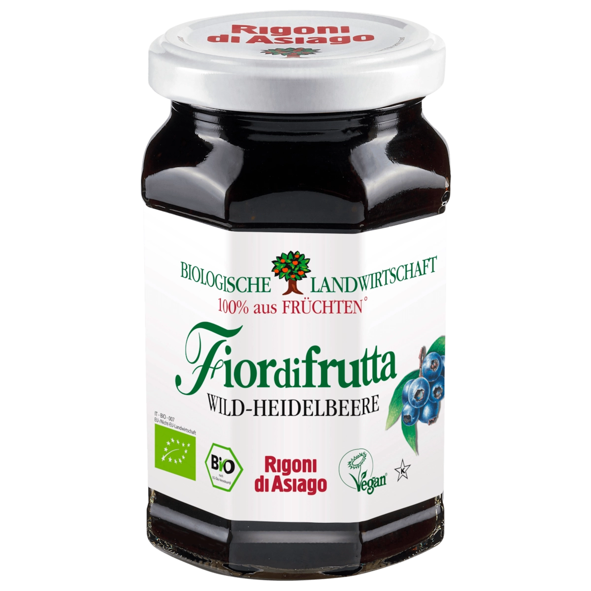 Rigoni di Asiago Bio Fiordifrutta Wild-Heidelbeere 250g