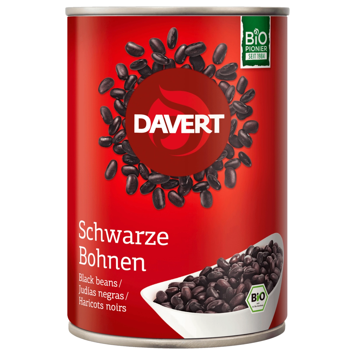 Davert Schwarze Bohnen Bio 240g