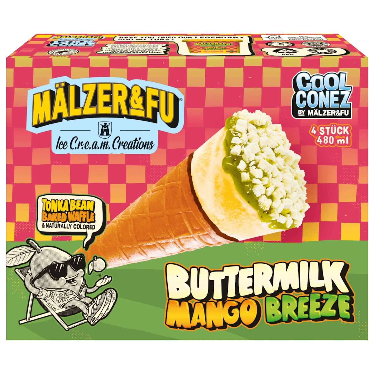 Mälzer & Fu Waffeleis Buttermilk Mango Breeze 4x120ml