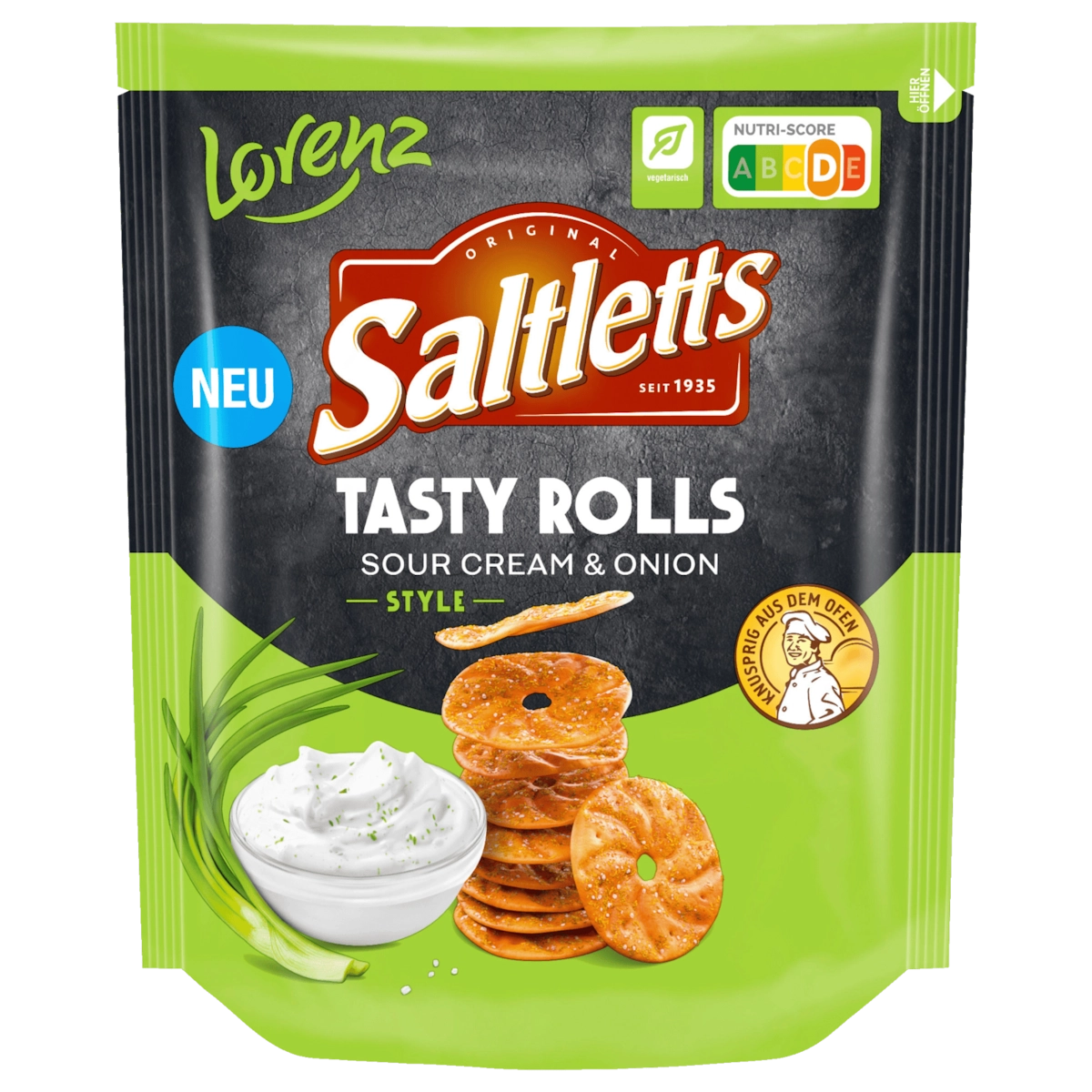 Saltletts Tasty Rolls Sour Cream & Onion Style 130g