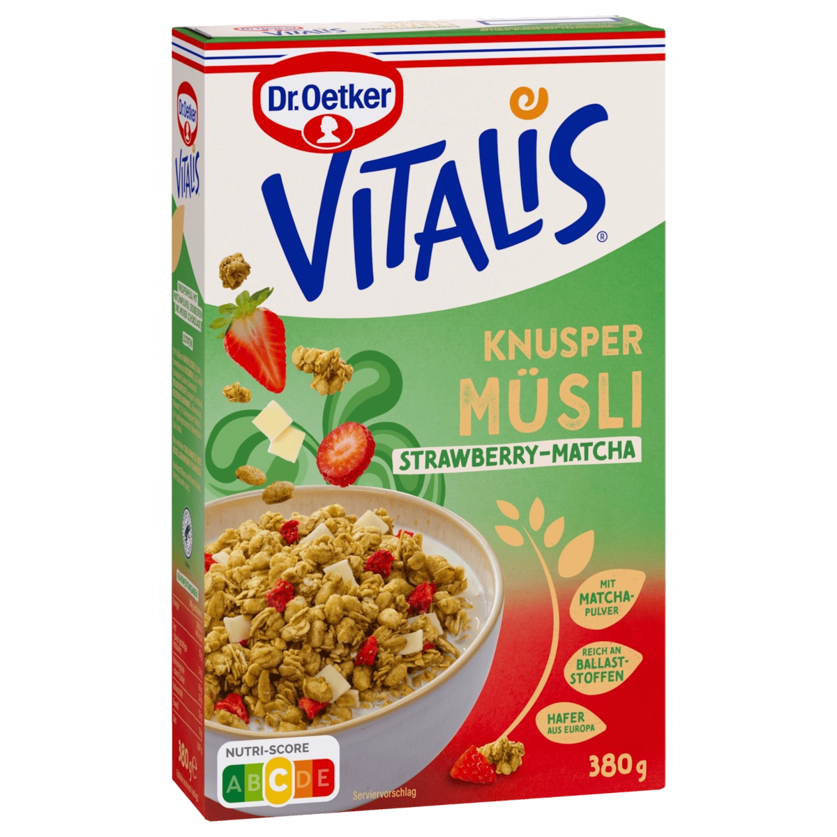 Dr. Oetker Vitalis Knusper Müsli Strawberry-Matcha 380g