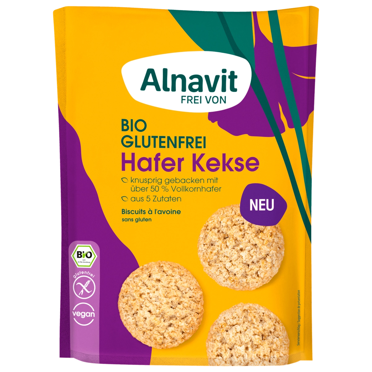 Alnavit Bio Haferkekse glutenfrei 125g
