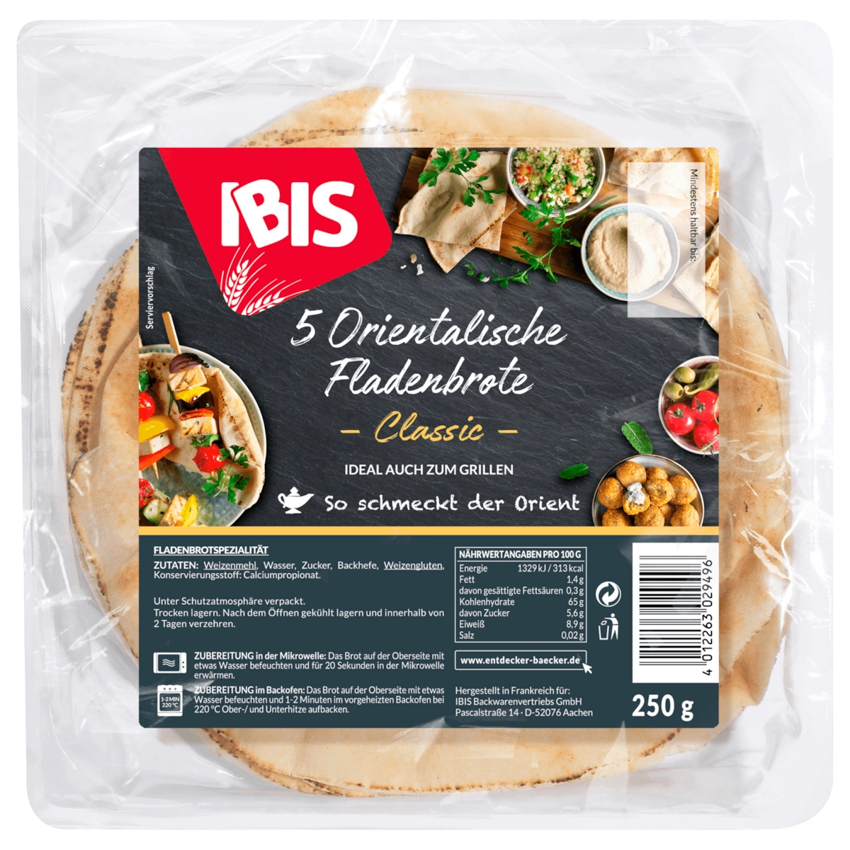 Ibis Orientalische Fladenbrote Classic 5 Stück 250g