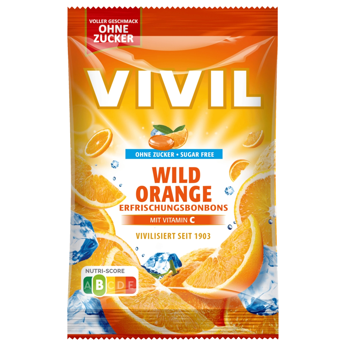 Vivil Erfrischungsbonbons Wild Orange 120g
