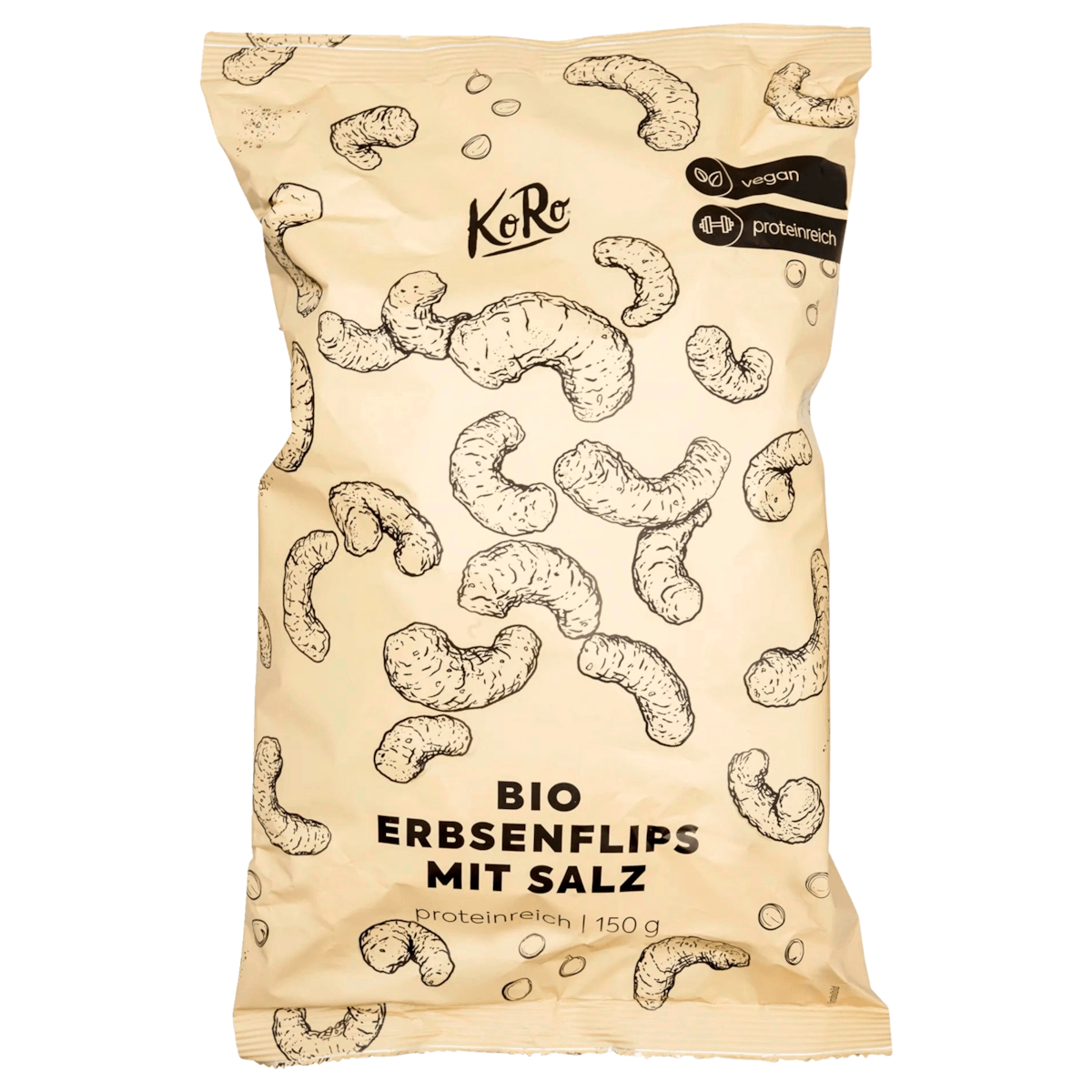KoRo Bio Erbsenflips gesalzen vegan 150g