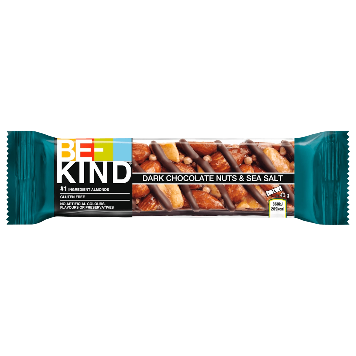 BE-KIND Dark Chocolate Nuts & Sea Salt 40g