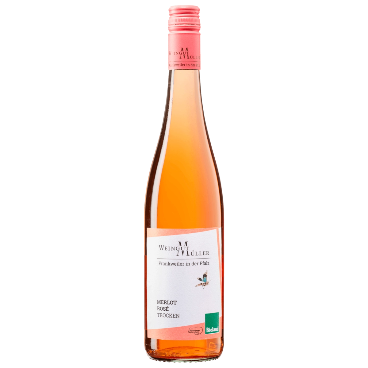 Bioland Weingut Müller Bio Roséwein Merlot trocken Pfalz 0,75l