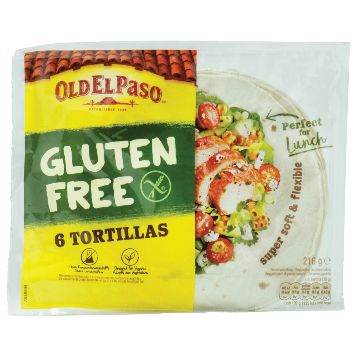 Old El Paso 6 Tortillas Super Soft glutenfrei 216g