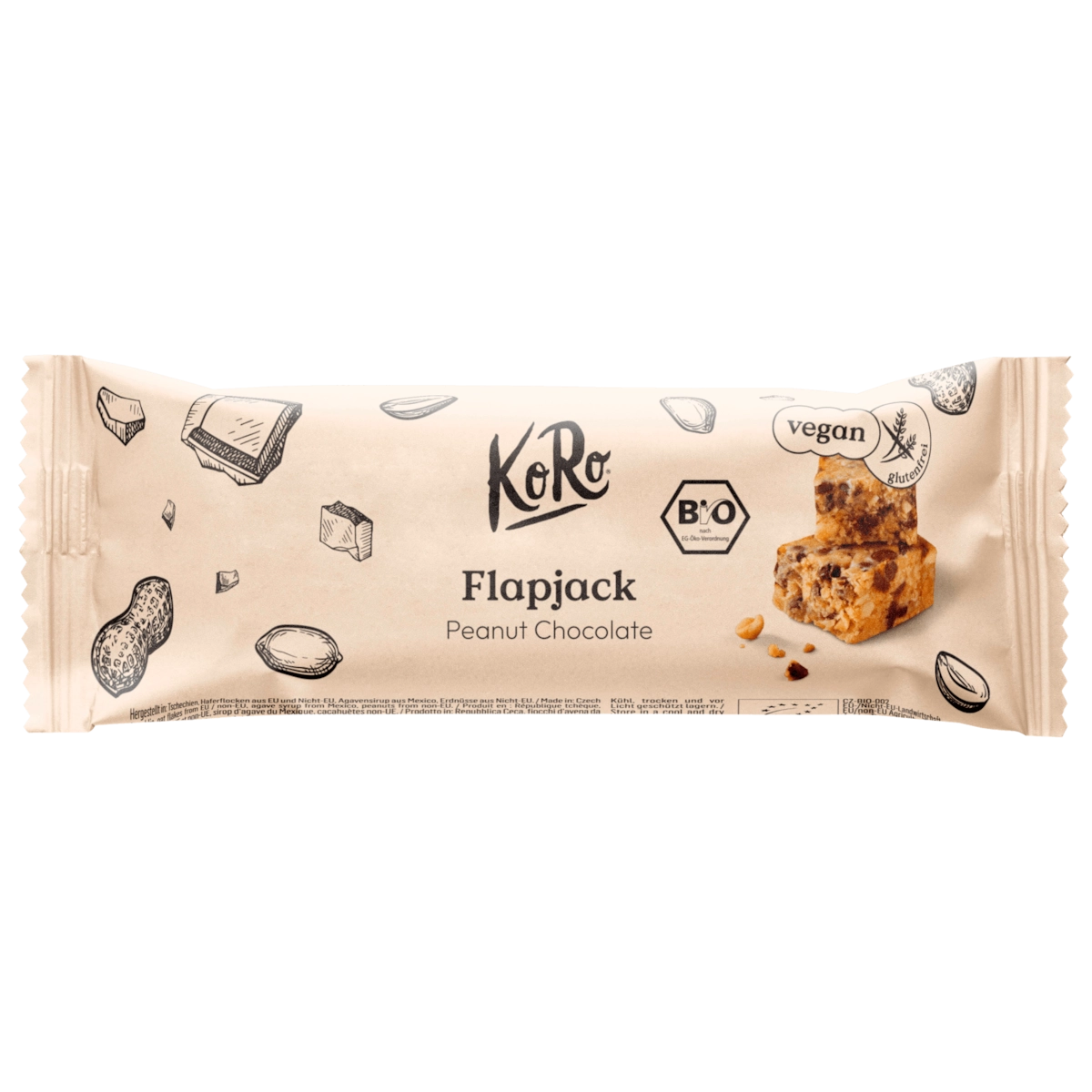 KoRo Bio Flapjack Erdnuss Schokolade vegan 60g