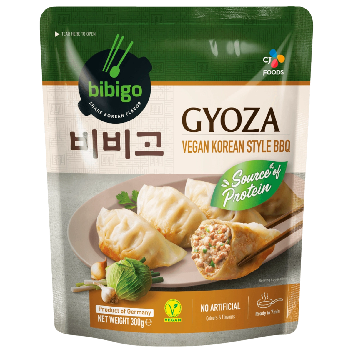Bibigo Gyoza Korean Style BBQ vegan 300g