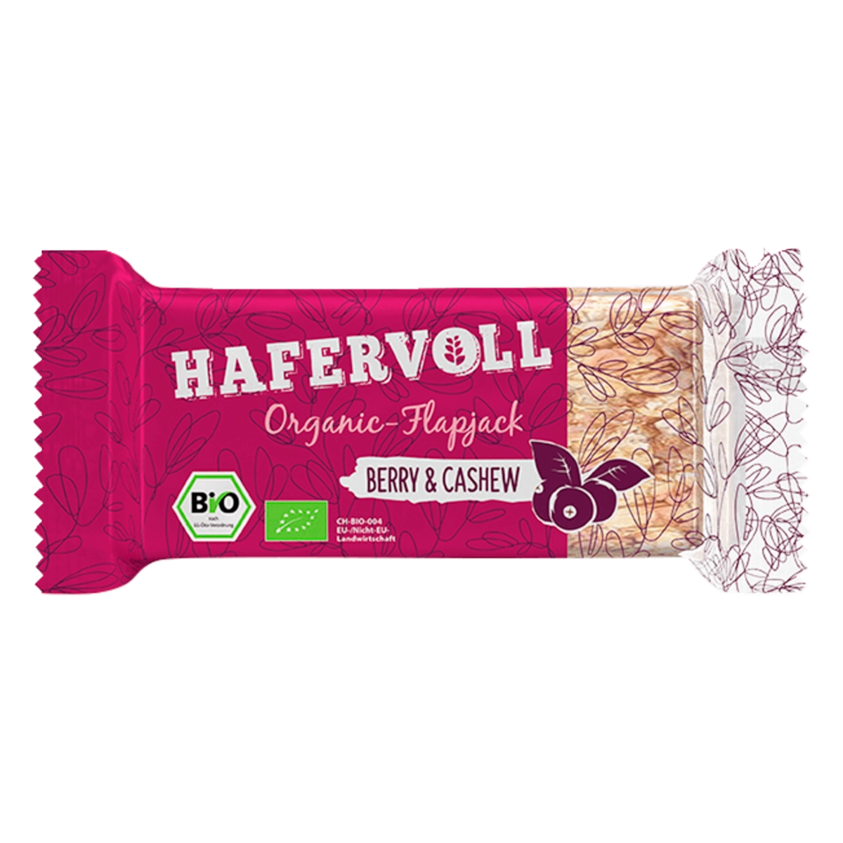 Hafervoll Bio Organic-Flapjack Berry & Cashew 60g