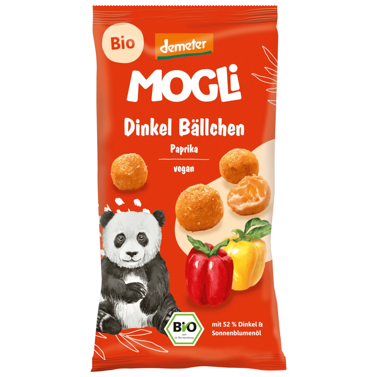 Mogli Bio Demeter Dinkel Bällchen Paprika vegan 40g