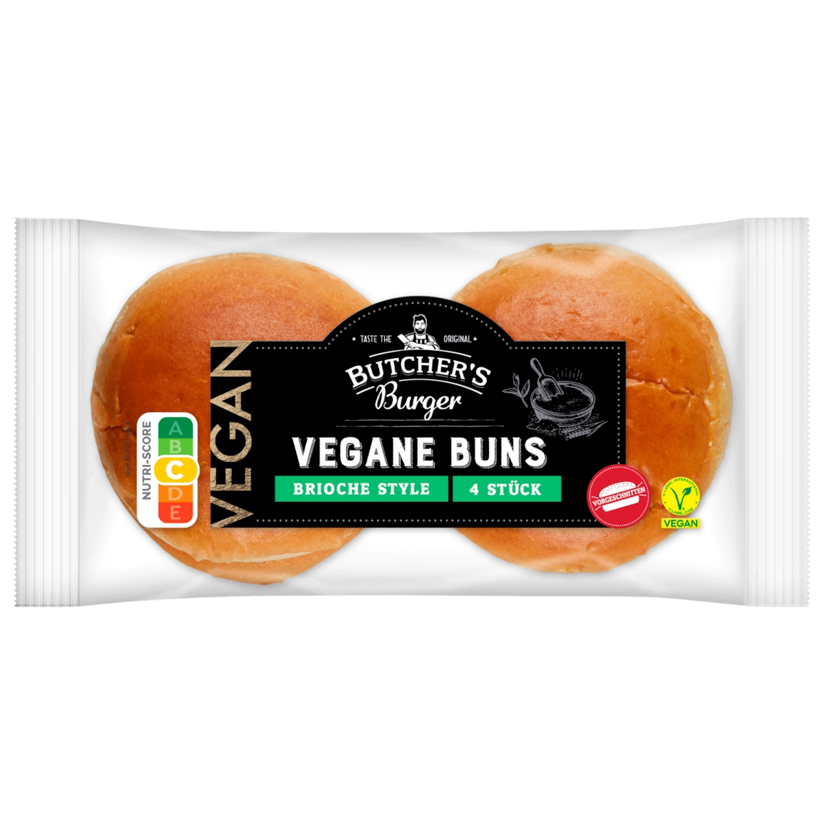 Butcher's Burger Vegane Buns Brioche Style 4 Stück